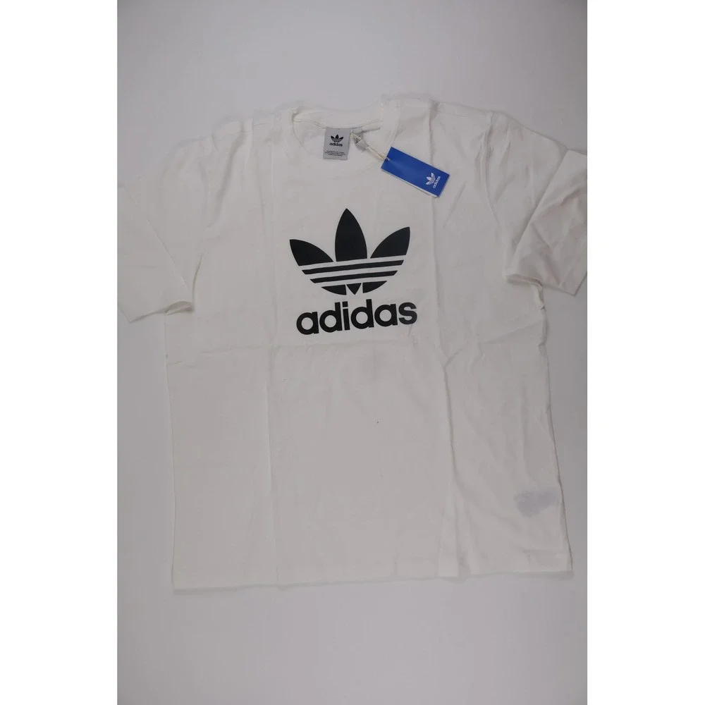 Adidas Mens T Shirt Trefoil Logo White Black XL NWT IV5353